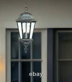Two Light Antique Black Carousel Lantern Hanging Light