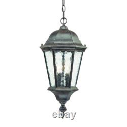 Two Light Antique Black Carousel Lantern Hanging Light