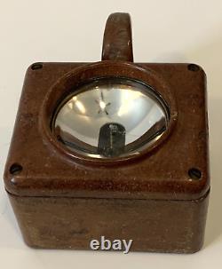 U. S. Navy WWII USN Signal Lantern Lamp Brown Bakelite 815-74434 UNTESTED