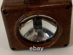 U. S. Navy WWII USN Signal Lantern Lamp Brown Bakelite 815-74434 UNTESTED