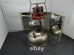 Unusual Amish-converted COLEMAN Quik-Lite AGM GAS LANTERN LAMP withreflector