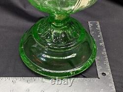Uranium Glass Lamp GIANT Green Depression Glass eagle burner