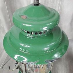 VINTAGE 1946 COLEMAN LANTERN NO. 220D DOUBLE MANTLE GREEN, Mantles, & Funnel