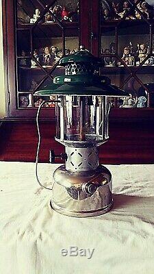 VINTAGE 1949 Chrome & Green COLEMAN LANTERN #228D (71 YEARS OLD) REALLY NICE