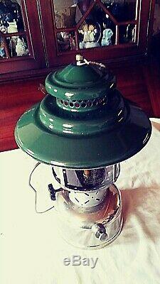 VINTAGE 1949 Chrome & Green COLEMAN LANTERN #228D (71 YEARS OLD) REALLY NICE