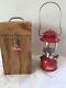 VINTAGE 1966 RED COLEMAN LANTERN 200A with Carrying Case (GREAT CONDITION) WOW