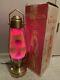 VINTAGE 1970s LANTERN LAVA LAMP RED LAVA GOLDEN COACH LANTERN With Box