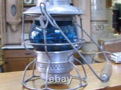 VINTAGE ADLAKE KERO C. P. R. RAOLWAY LANTERN WithBLUE/GR