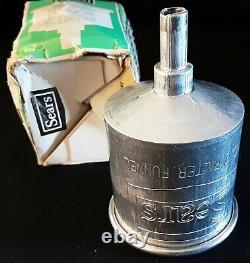 VINTAGE ALUMINUM SEARS LANTERN NO. 0 FUNNEL FILTER With Box Box Missing Flaps
