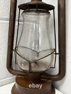 VINTAGE ANTIQUE KEROSENE LANTERN RAYO USA LAMP LIGHT MANCAVE BAR No 66