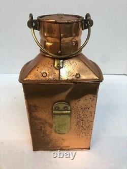 VINTAGE ANTIQUE STERN Ship Nautical Lantern Copper Brass