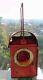 VINTAGE Antique 1900s Pierce Red Railway Lamp Lantern