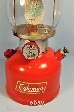 VINTAGE COLEMAN 200A Single Mantle Gas Lantern 1959 Original GlobeUSA