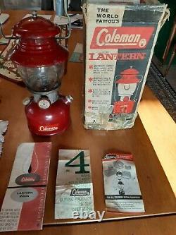 VINTAGE COLEMAN LANTERN 200A Rare BURGUNDY/MAROON COLOR 1 /1962 Single Mantle