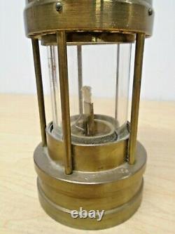 VINTAGE E. Thomas & Williams BRASS MINERS LAMP / LANTERN Gas Light ANTIQUE