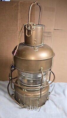 VINTAGE NIPPON SENTO NAUTICAL MARINE LAMP 24 LANTERN JAPAN 1967 Original Globe