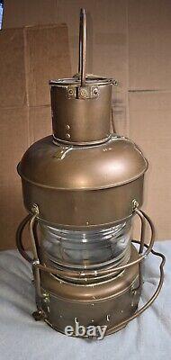VINTAGE NIPPON SENTO NAUTICAL MARINE LAMP 24 LANTERN JAPAN 1967 Original Globe