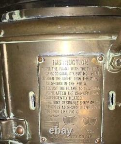 VINTAGE NIPPON SENTO NAUTICAL MARINE LAMP 24 LANTERN JAPAN 1967 Original Globe