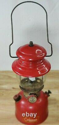 VINTAGE RED COLEMAN 200A SINGLE MANTLE LANTERNMAY 1953Great Birthday Gift