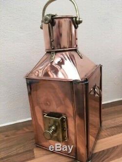 VINTAGE SHIPS LIGHT. WW2 1943 Port light by Alderson & Gyde lantern marine lamp