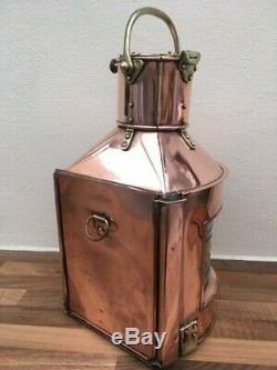 VINTAGE SHIPS LIGHT. WW2 1943 Port light by Alderson & Gyde lantern marine lamp