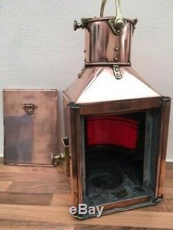 VINTAGE SHIPS LIGHT. WW2 1943 Port light by Alderson & Gyde lantern marine lamp