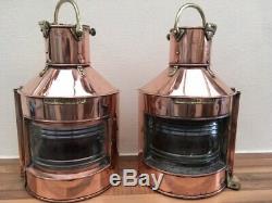 VINTAGE SHIPS LIGHT. WW2 1943 Port light by Alderson & Gyde lantern marine lamp