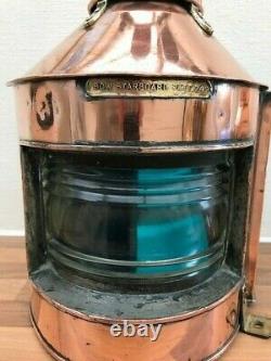 VINTAGE SHIPS LIGHT WW2 1945 Starboard light by Alderson & Gyde lantern marine