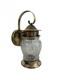 VL1299 Vintage c1940s Brass Lantern Sconce Molded Glass Shade Mint Restored