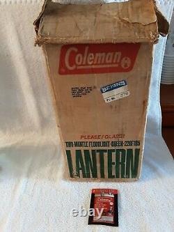 VTG 6/68 Coleman 220F 195 Green Lantern Original Box original lite twice NICE