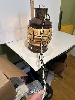 VTG Ankerlight DHR Holland Bubble Glass Lantern Nautical Wired Light Fixture 13