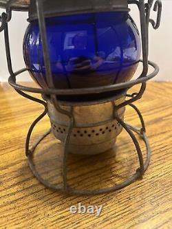 VTG Antique Adlake Kero Rare Blue Globe Railroad Lantern