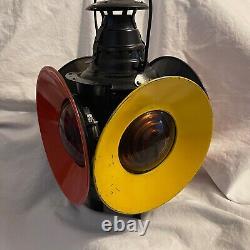 VTG Antique DRESSEL Railroad Lantern 4Way Switch Signal Train Light USA