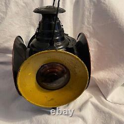 VTG Antique DRESSEL Railroad Lantern 4Way Switch Signal Train Light USA