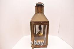 VTG Cargo Light Brass Lantern Nautical SHIPS oil LAMP Maritime Boat Antique OLD