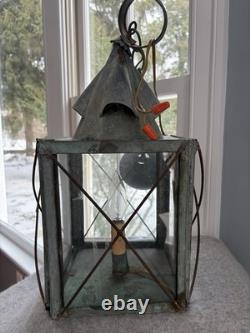 VTG Copper Exterior Lantern Works Natural Patina