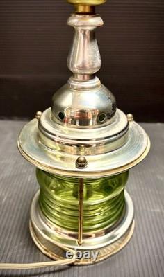 VTG nautical lantern table lamps, starboard and port colors, maritime