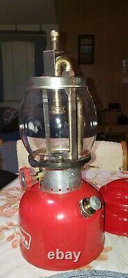 Very Nice Bright Red Coleman 200a Single Mantle Lantern 2/73