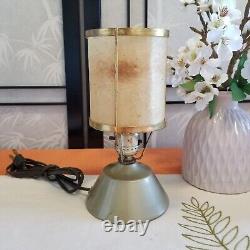 Very Rare 1940's Antique Coleman Lantern Style Table Lamp with Fiberglass Shade