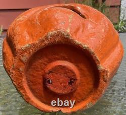Very Rare Antique Paper Mache Halloween Jack-O-lantern Pumpkin