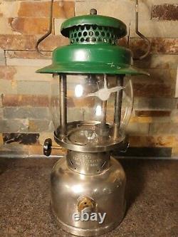 Vintage 10/1957 Model 237 Coleman Lantern withOriginal Sunset Globe (please read)