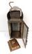 Vintage 15 Brass Kerosene Lantern Stall Lamp Caged Glass Wedge