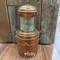 Vintage 15 Copper Perko Lantern Perkins Marine Lamp. VERY CLEAN