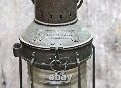 Vintage 16 ANKERLIGHT Maritime Nautical Copper Lantern Lamp / Glass Lens