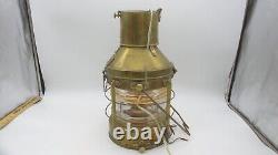 Vintage 1919 Great Britian Anchor Light Bronze Lantern NO. 1235