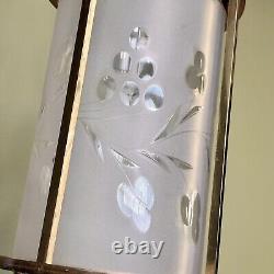 Vintage 1920's Antique Colonial Wheel Cut Lantern Entry Pendant Restored
