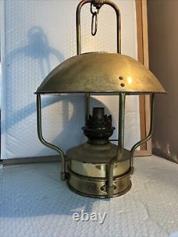 Vintage 1920's D. H. R Holland Clipper Ship Oil Lamp old sail boat salvage