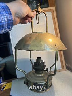 Vintage 1920's D. H. R Holland Clipper Ship Oil Lamp old sail boat salvage