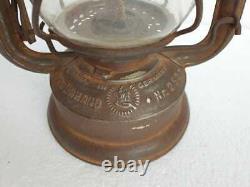 Vintage 1920s Old Antique Rare Fire Hand Kerosene Oil Lantern Glass Lamp Germany