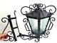 Vintage 1930s Ornately Adorned Corner Outdoor Sconce Lantern Exquisitely